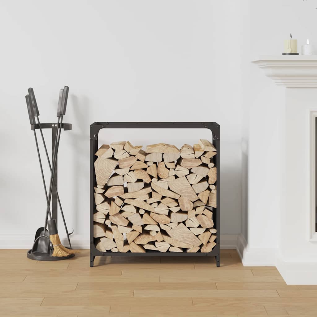Brandhoutrek 60x28x65 cm koudgewalst staal zwart