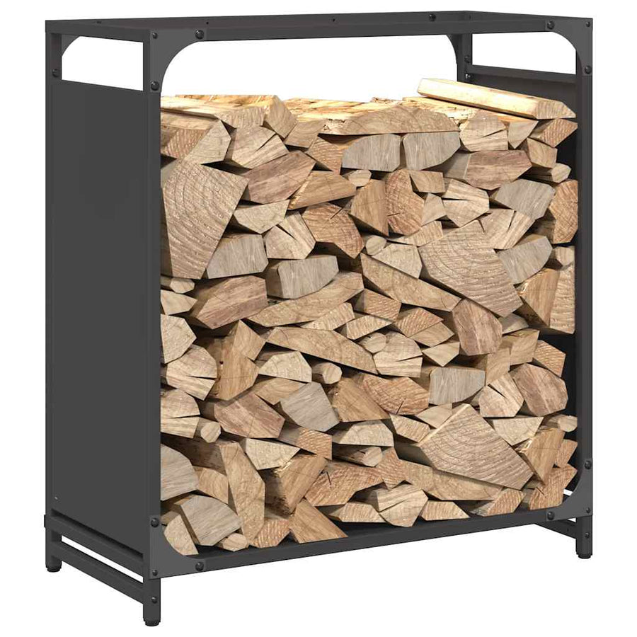 Brandhoutrek 60x28x65 cm koudgewalst staal zwart