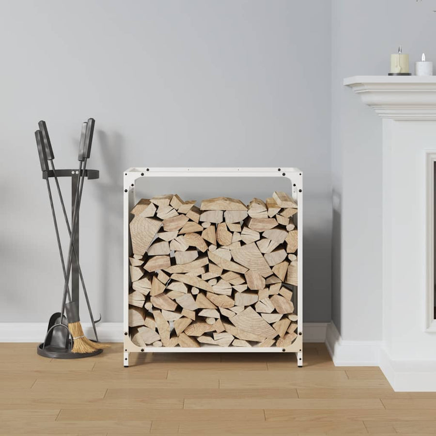 Brandhoutrek 60x28x65 cm koudgewalst staal wit