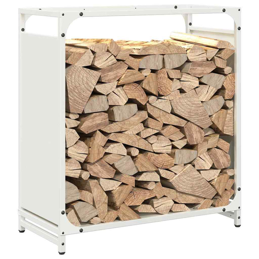 Brandhoutrek 60x28x65 cm koudgewalst staal wit