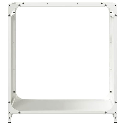 Brandhoutrek 60x28x65 cm koudgewalst staal wit
