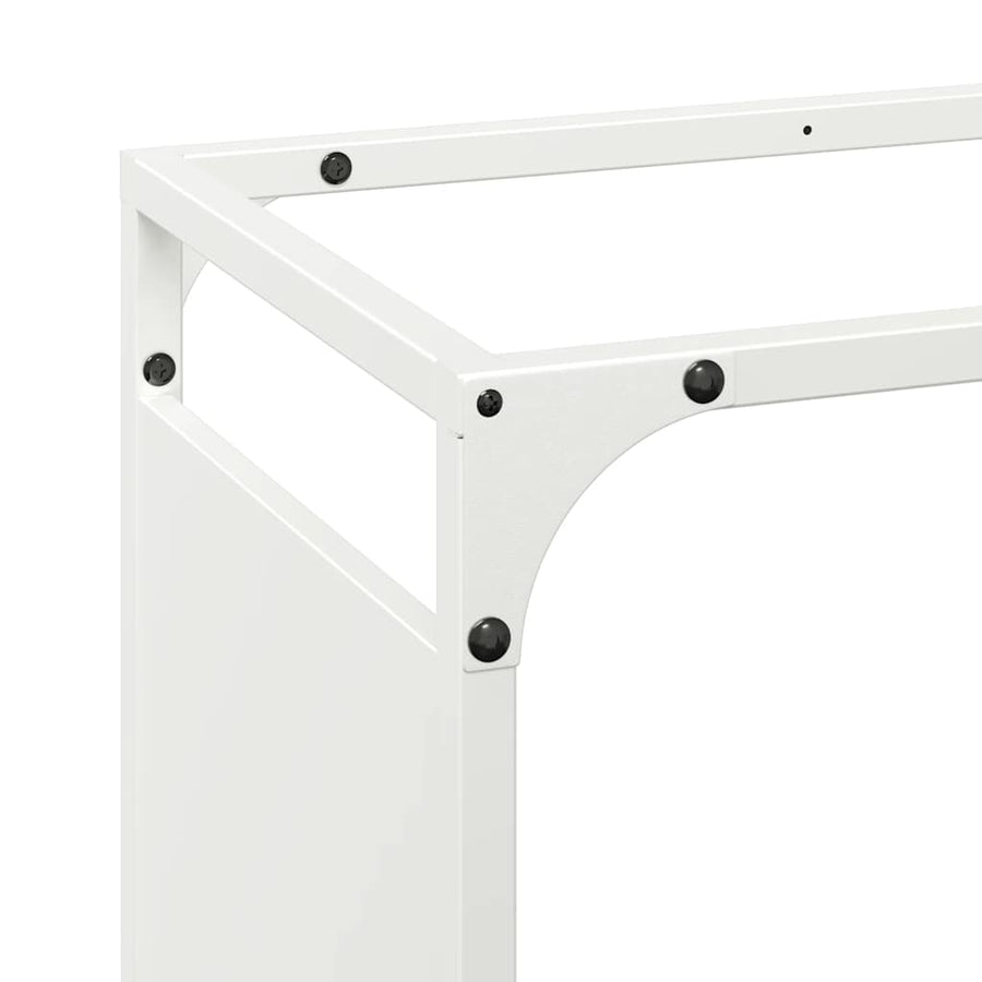 Brandhoutrek 60x28x65 cm koudgewalst staal wit