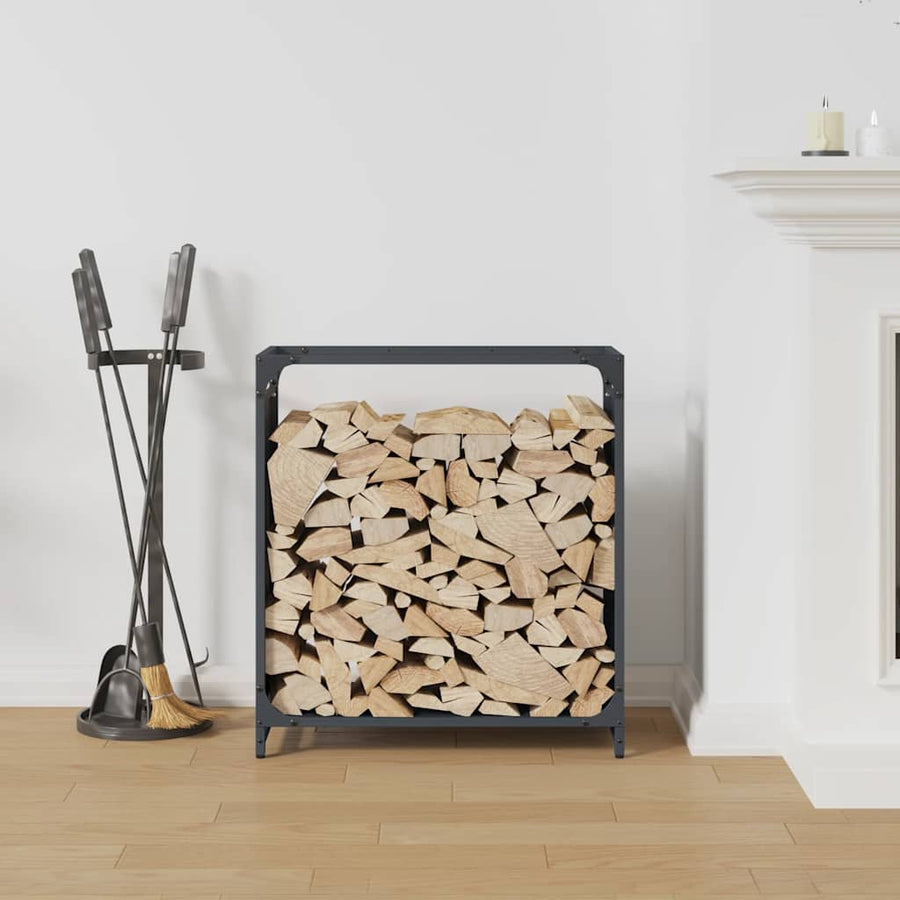 Brandhoutrek 60x28x65 cm koudgewalst staal antracietkleurig