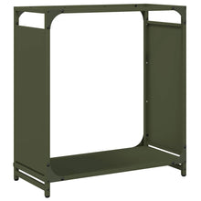 Brandhoutrek 60x28x65 cm koudgewalst staal olijfgroen