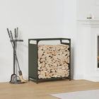 Firewood rack 60x28x65 cm cold-rolled steel olive green