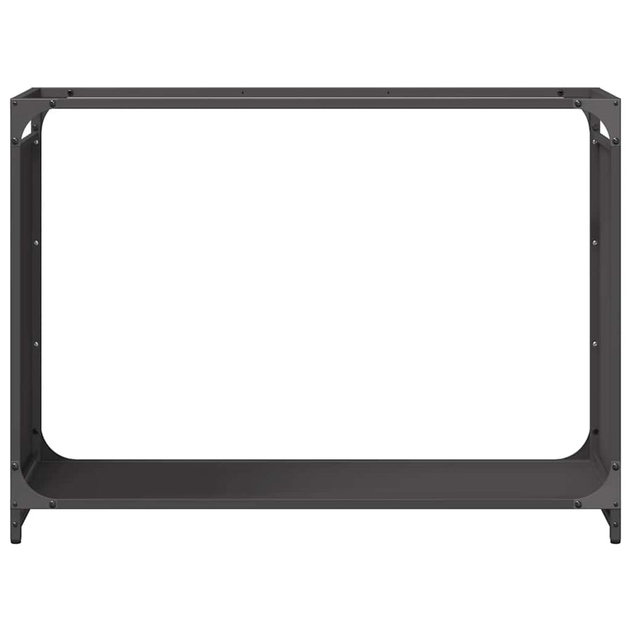 Brandhoutrek 90x28x65 cm koudgewalst staal zwart