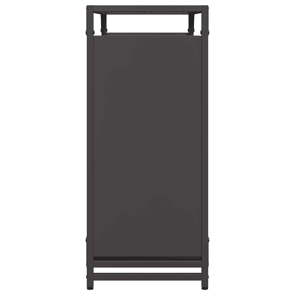 Brandhoutrek 90x28x65 cm koudgewalst staal zwart