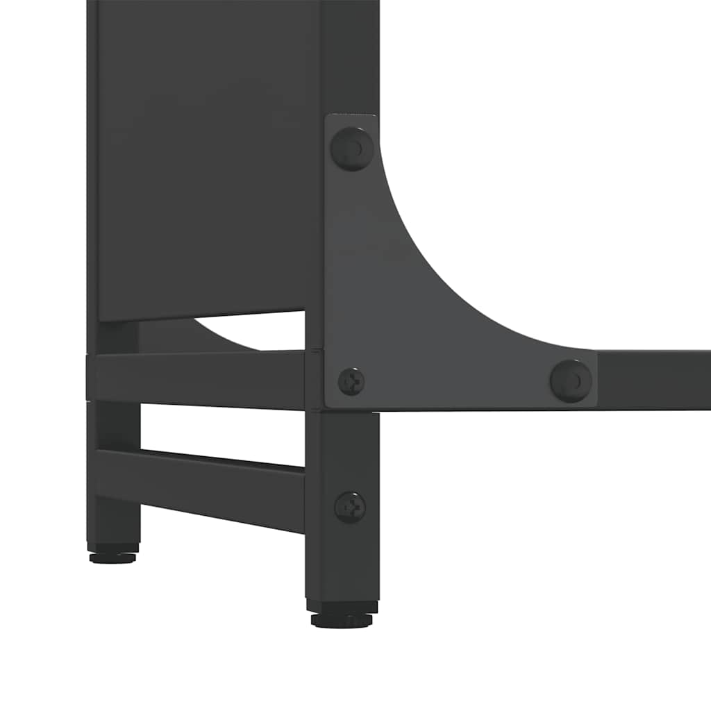 Brandhoutrek 90x28x65 cm koudgewalst staal zwart