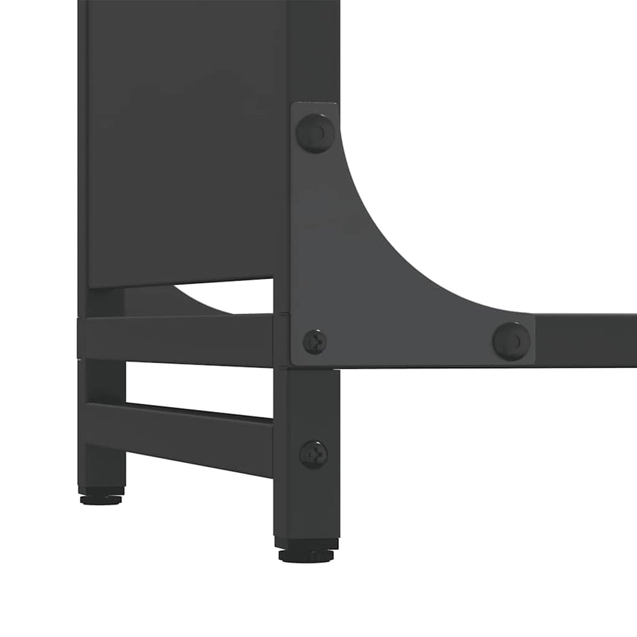 Brandhoutrek 90x28x65 cm koudgewalst staal zwart