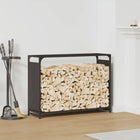 Firewood Rack 90x28x65 cm Cold Rolled Steel Black