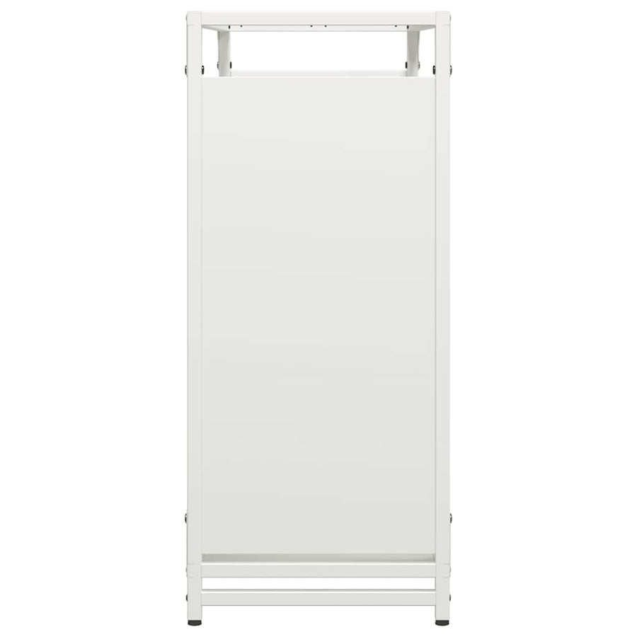 Brandhoutrek 90x28x65 cm koudgewalst staal wit
