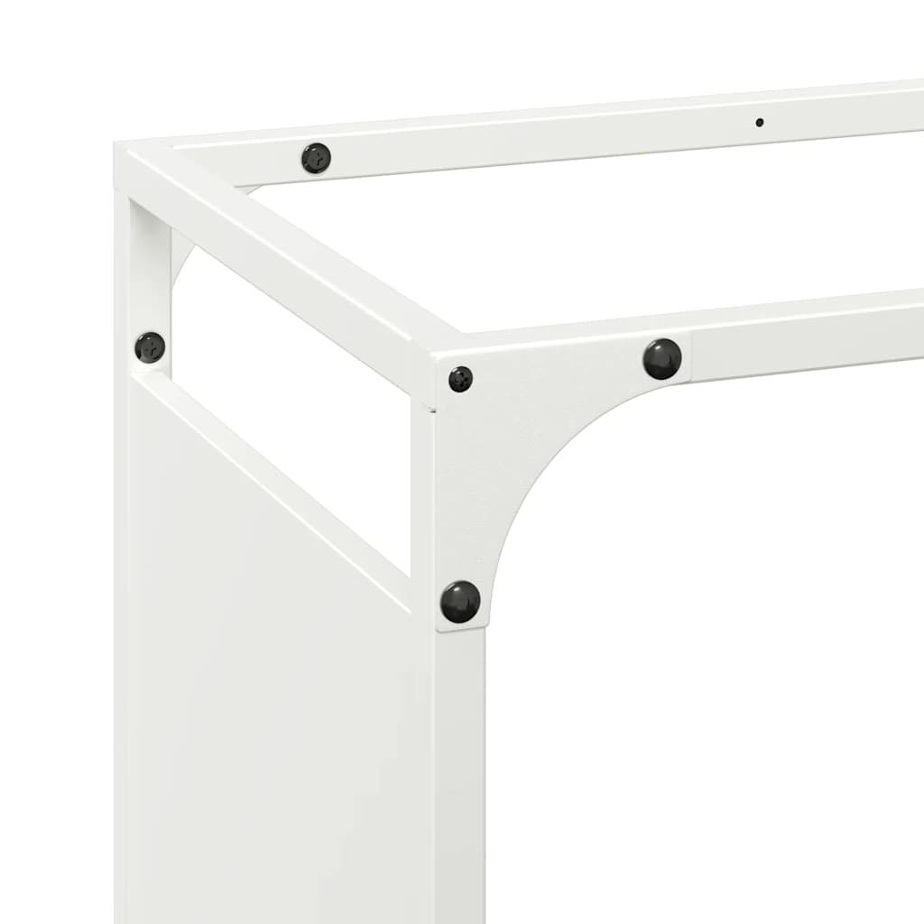 Brandhoutrek 90x28x65 cm koudgewalst staal wit