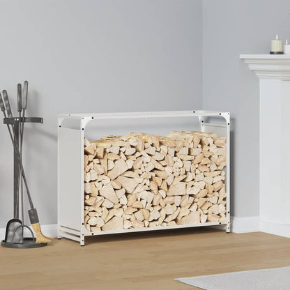 Brandhoutrek 90x28x65 cm koudgewalst staal wit