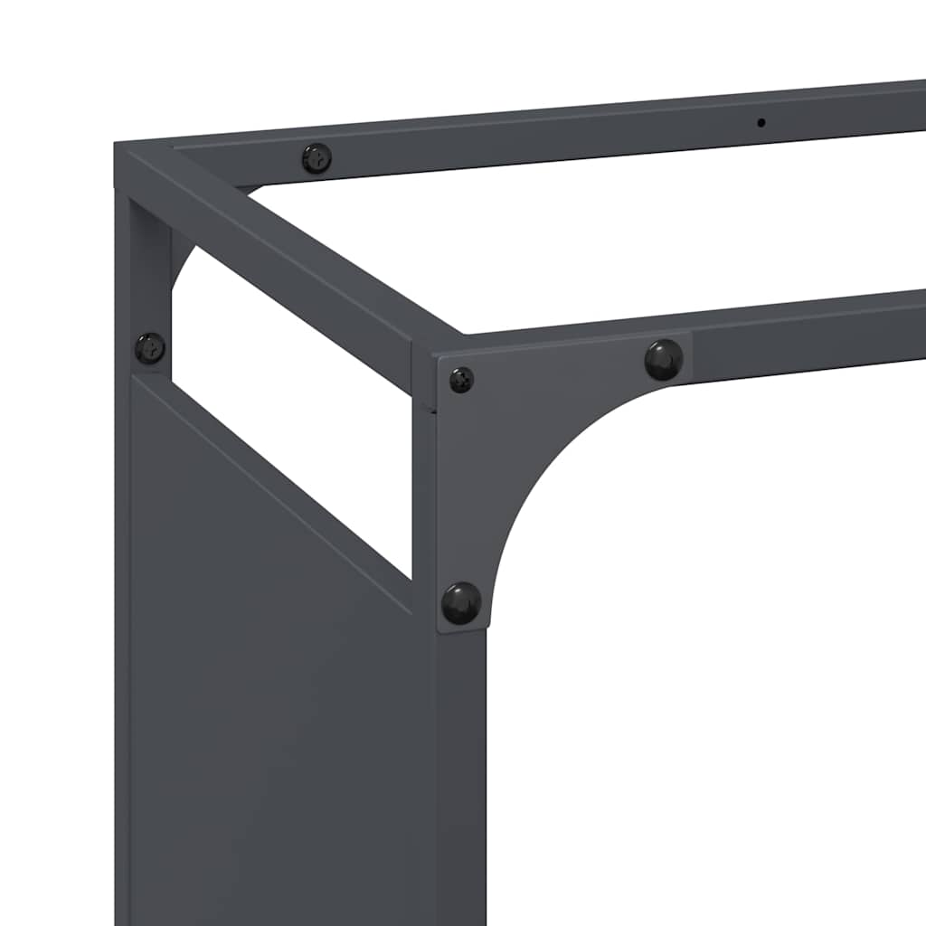Brandhoutrek 90x28x65 cm koudgewalst staal antracietkleurig