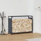 Brandhoutrek 90x28x65 cm staal antraciet