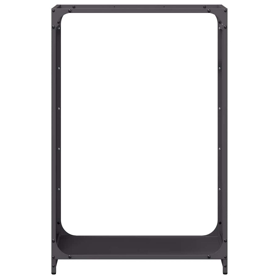 Brandhoutrek 60x28x90 cm koudgewalst staal zwart