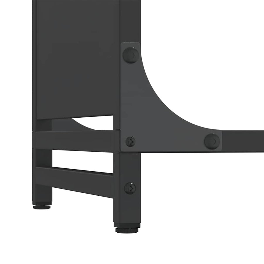 Brandhoutrek 60x28x90 cm koudgewalst staal zwart