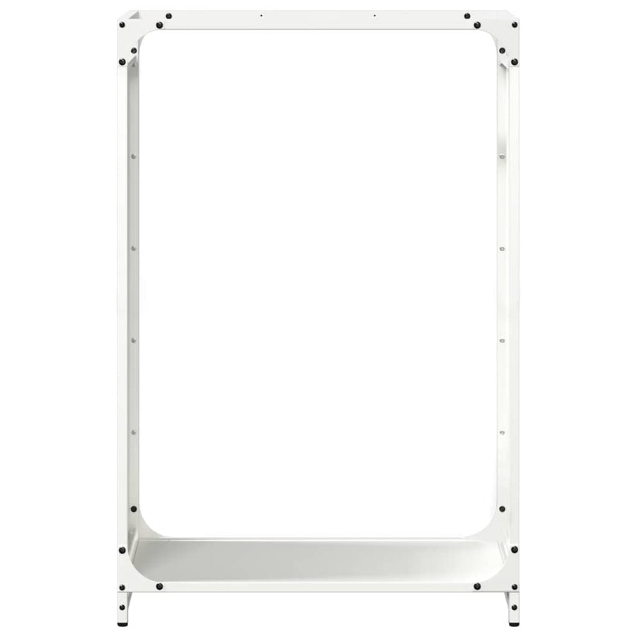 Brandhoutrek 60x28x90 cm koudgewalst staal wit