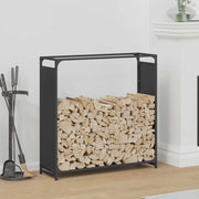 Brandhoutrek 90x28x90 cm staal zwart