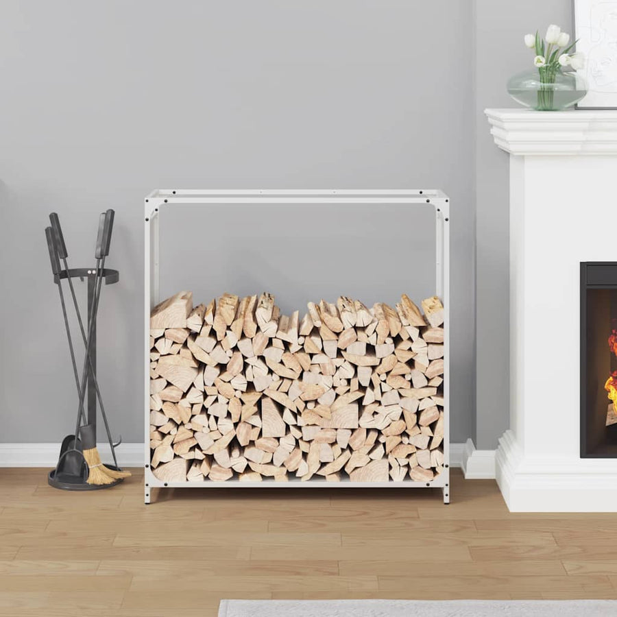 Brandhoutrek 90x28x90 cm koudgewalst staal wit