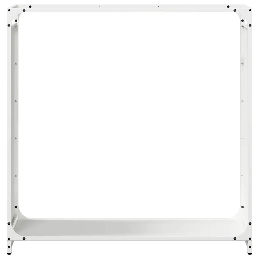 Brandhoutrek 90x28x90 cm koudgewalst staal wit