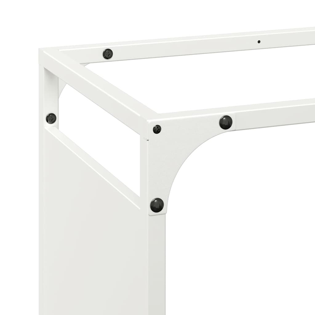 Brandhoutrek 90x28x90 cm koudgewalst staal wit