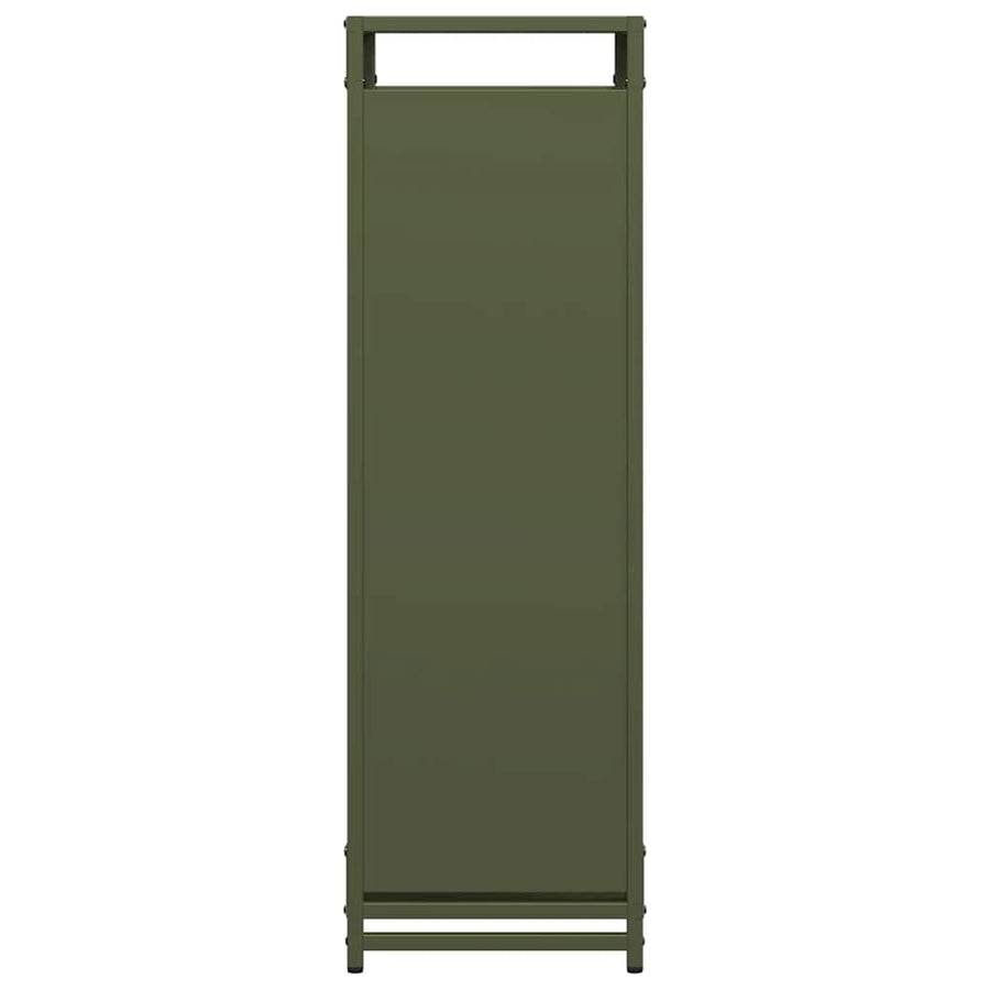Brandhoutrek 90x28x90 cm koudgewalst staal olijfgroen