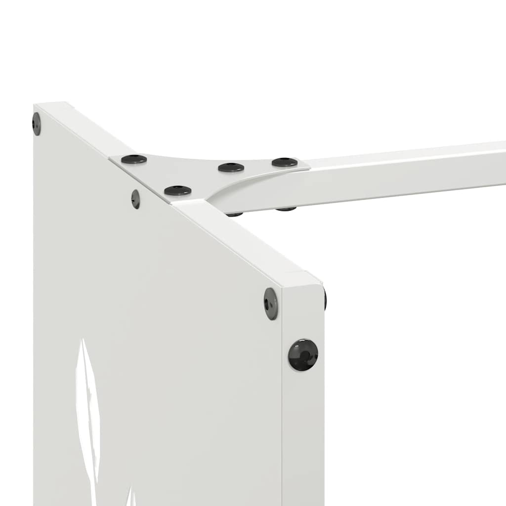 Brandhoutrek 40x30x80 cm koudgewalst staal wit