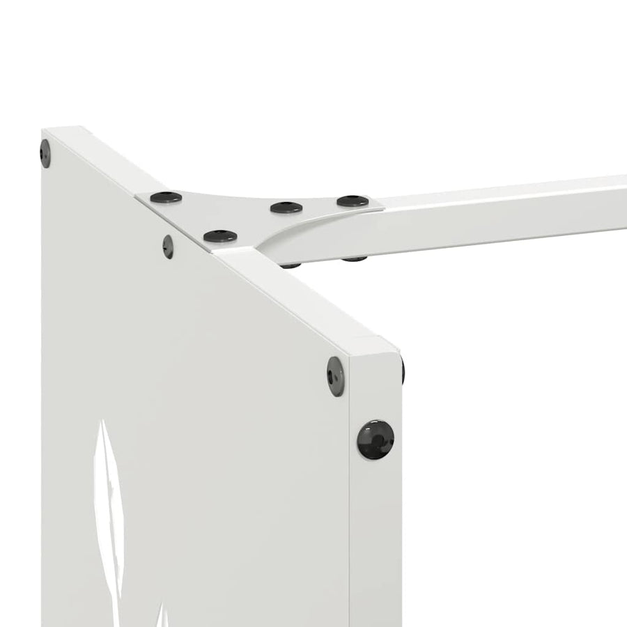 Brandhoutrek 40x30x80 cm koudgewalst staal wit