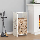 Firewood rack 40x30x80 cm cold-rolled steel white