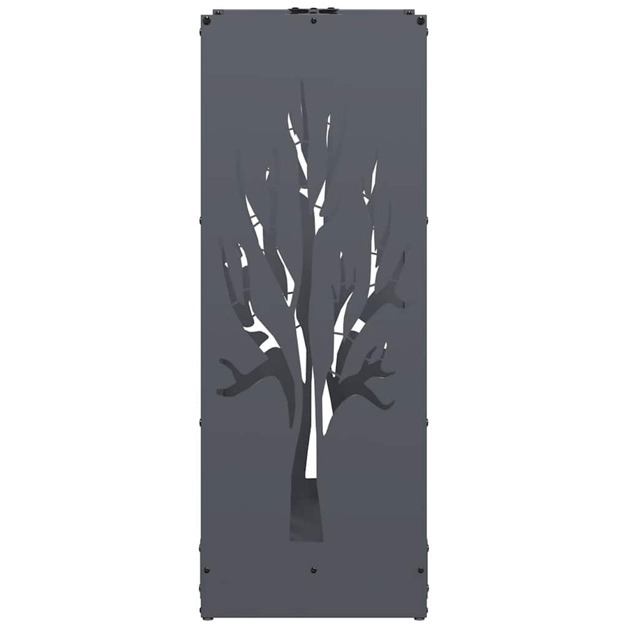 Brandhoutrek 40X30X80 Cm Koudgewalst Staal Antraciet
