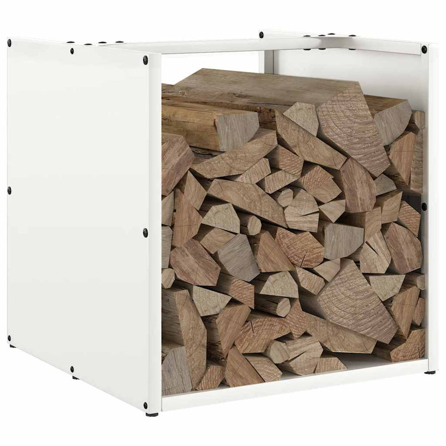 Brandhoutrek 40x40x40 cm koudgewalst staal wit