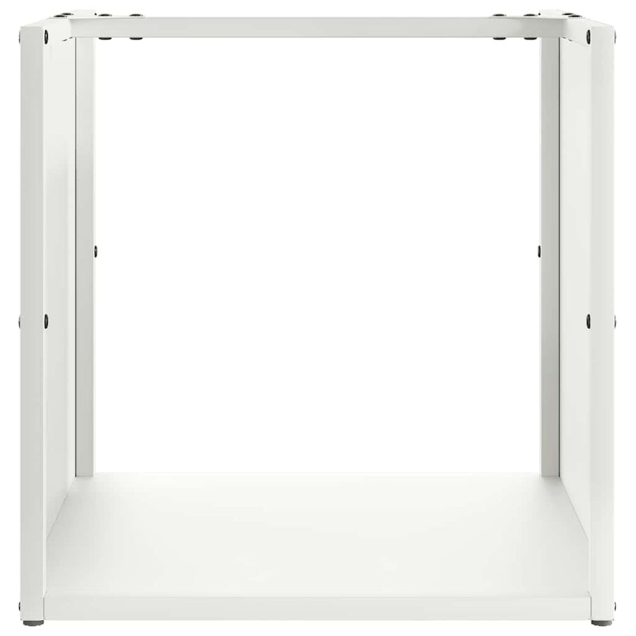 Brandhoutrek 40x40x40 cm koudgewalst staal wit