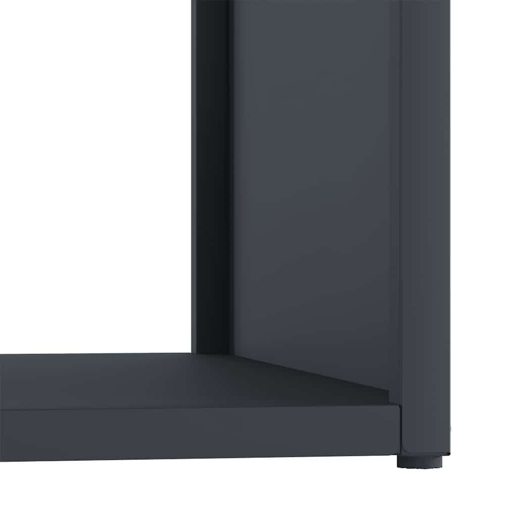 Brandhoutrek 40x40x40 cm koudgewalst staal antracietkleurig