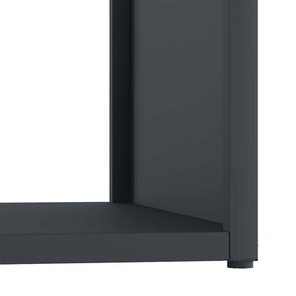 Brandhoutrek 40x40x40 cm koudgewalst staal antracietkleurig