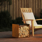 Firewood rack 40x40x40 cm weatherproof steel