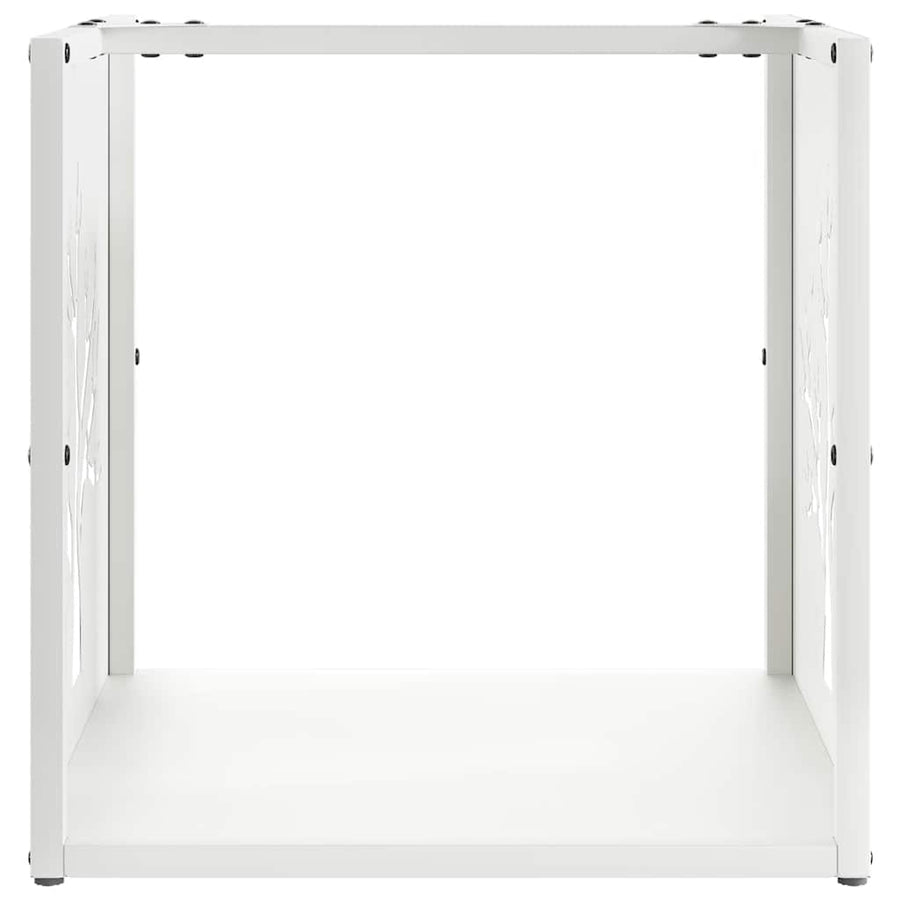 Brandhoutrek 40x40x40 cm koudgewalst staal wit