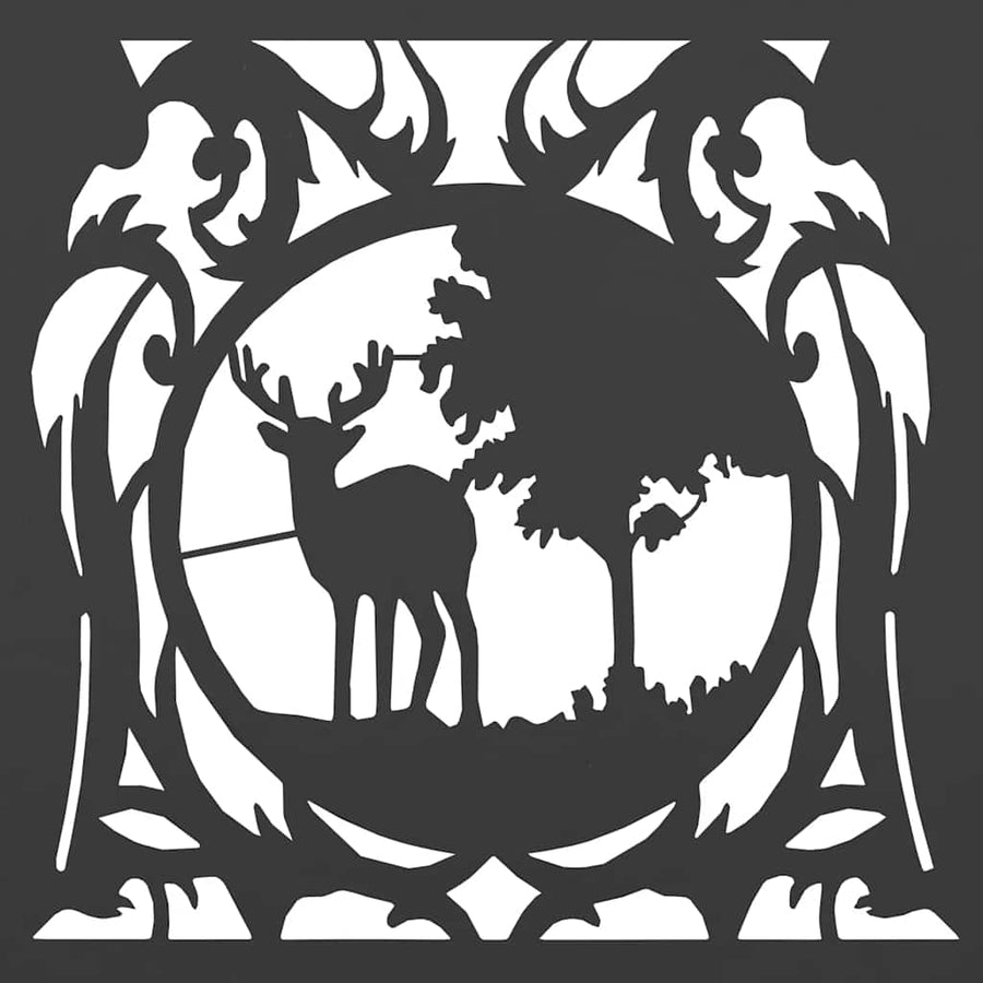 Brandhoutrek 40x40x40 cm koudgewalst staal zwart