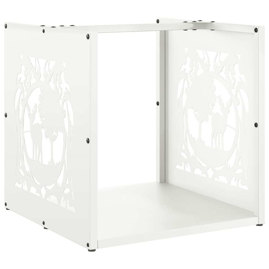 Brandhoutrek 40x40x40 cm koudgewalst staal wit