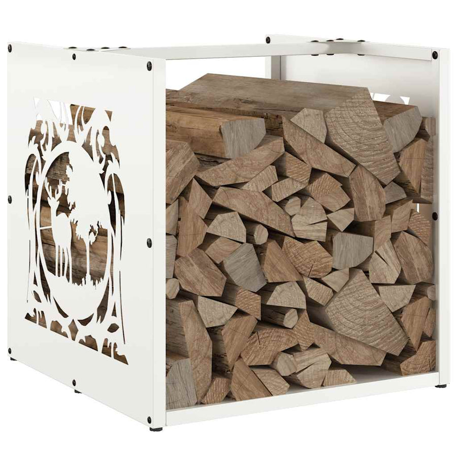 Brandhoutrek 40x40x40 cm koudgewalst staal wit