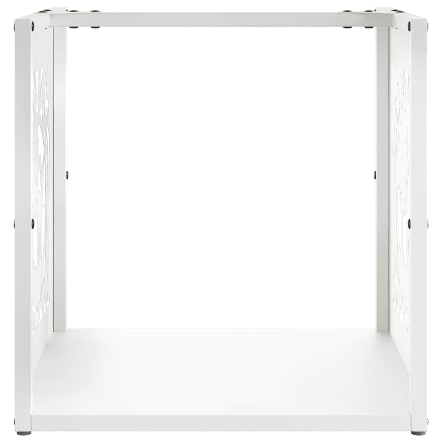 Brandhoutrek 40x40x40 cm koudgewalst staal wit