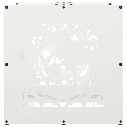 Brandhoutrek 40x40x40 cm koudgewalst staal wit