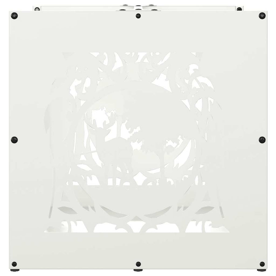 Brandhoutrek 40x40x40 cm koudgewalst staal wit