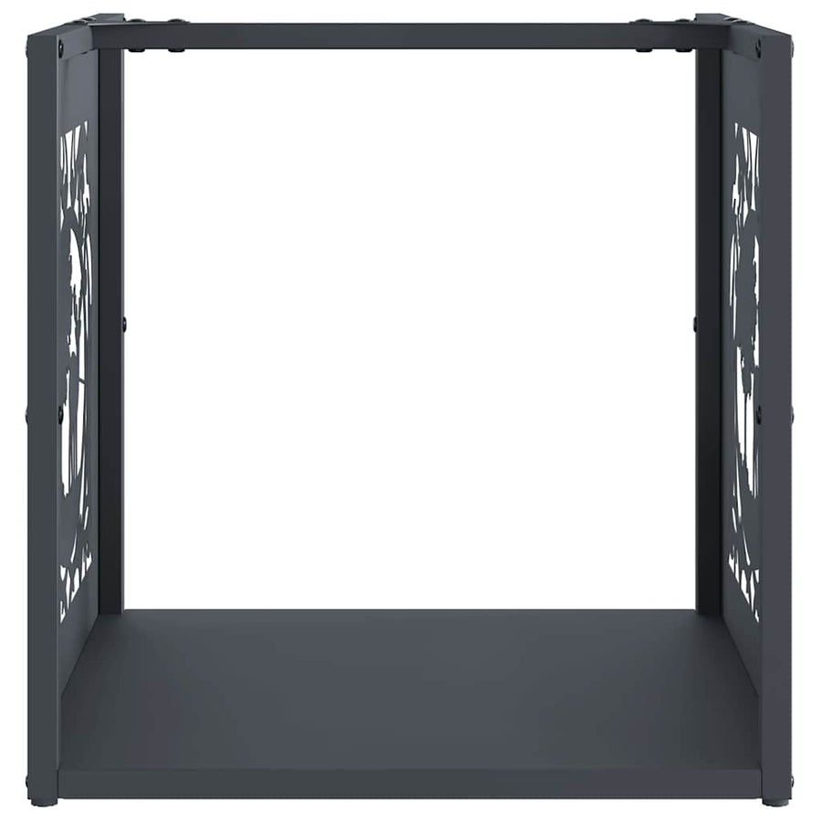 Brandhoutrek 40x40x40 cm koudgewalst staal antracietkleurig