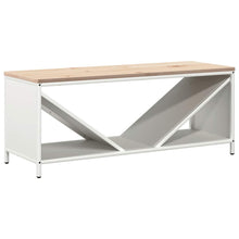 Brandhoutrek met houten blad 100,5x35,5x40 cm wit
