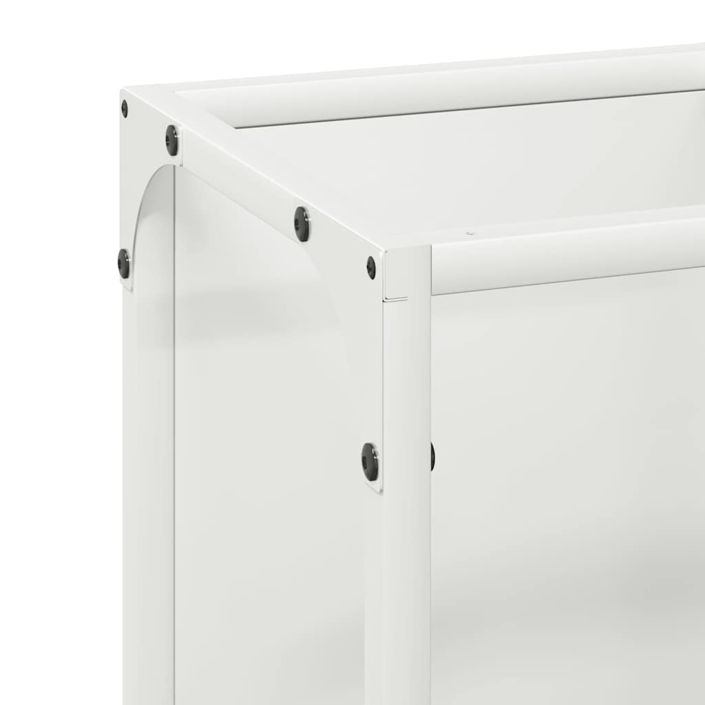 Brandhoutrek 25x25x60 cm koudgewalst staal wit