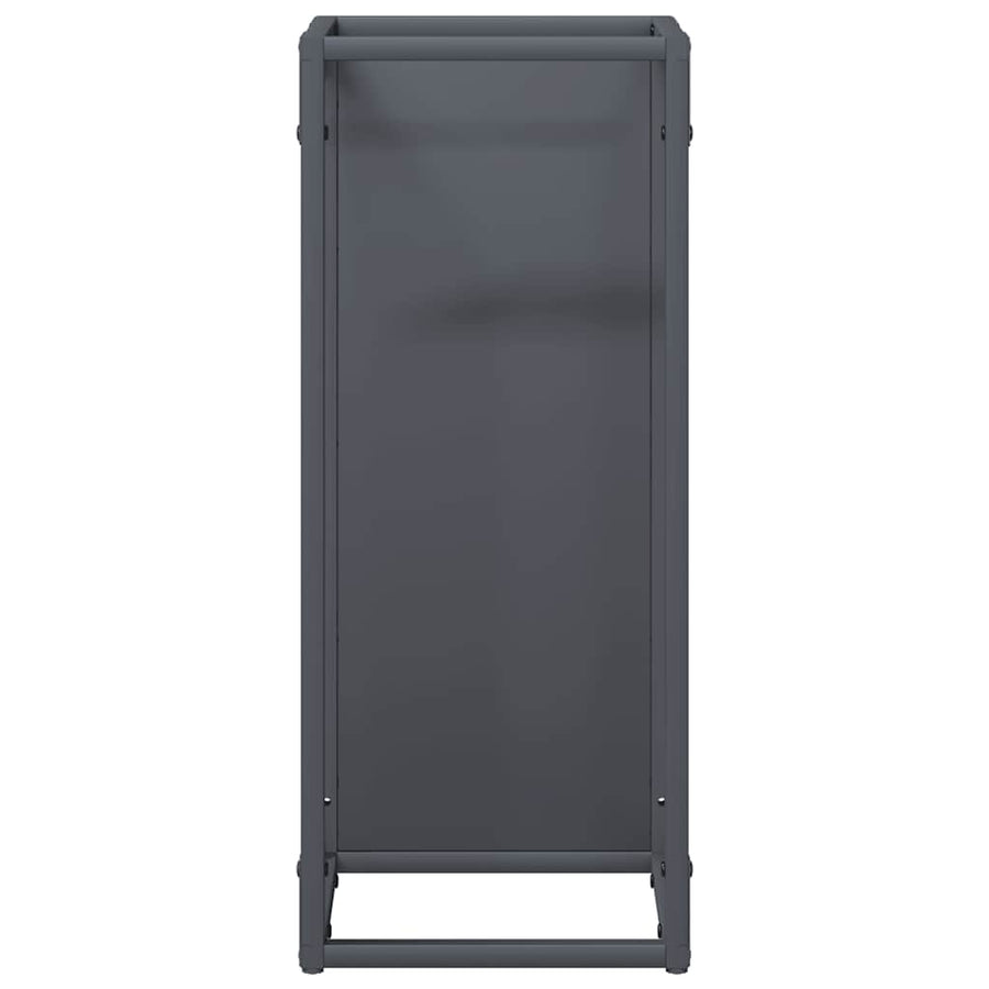 Brandhoutrek 25x25x60 cm koudgewalst staal antracietkleurig