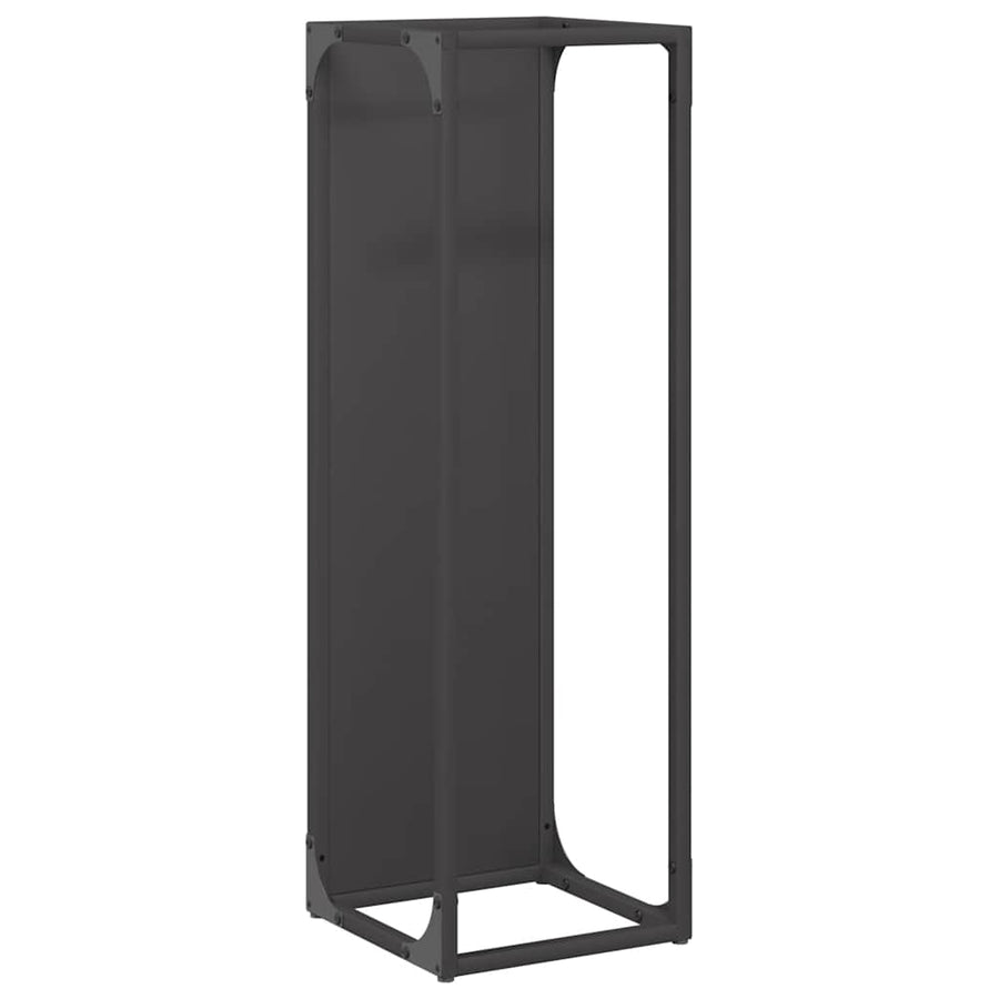 Brandhoutrek Koudgewalst Staal 25 x 25 x 80 cm Zwart