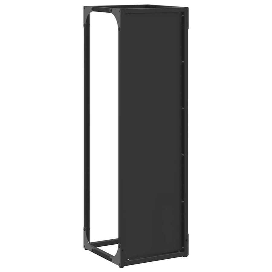 Brandhoutrek Koudgewalst Staal 25 x 25 x 80 cm Zwart