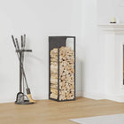 Brandhoutrek 25x25x80 cm staal zwart